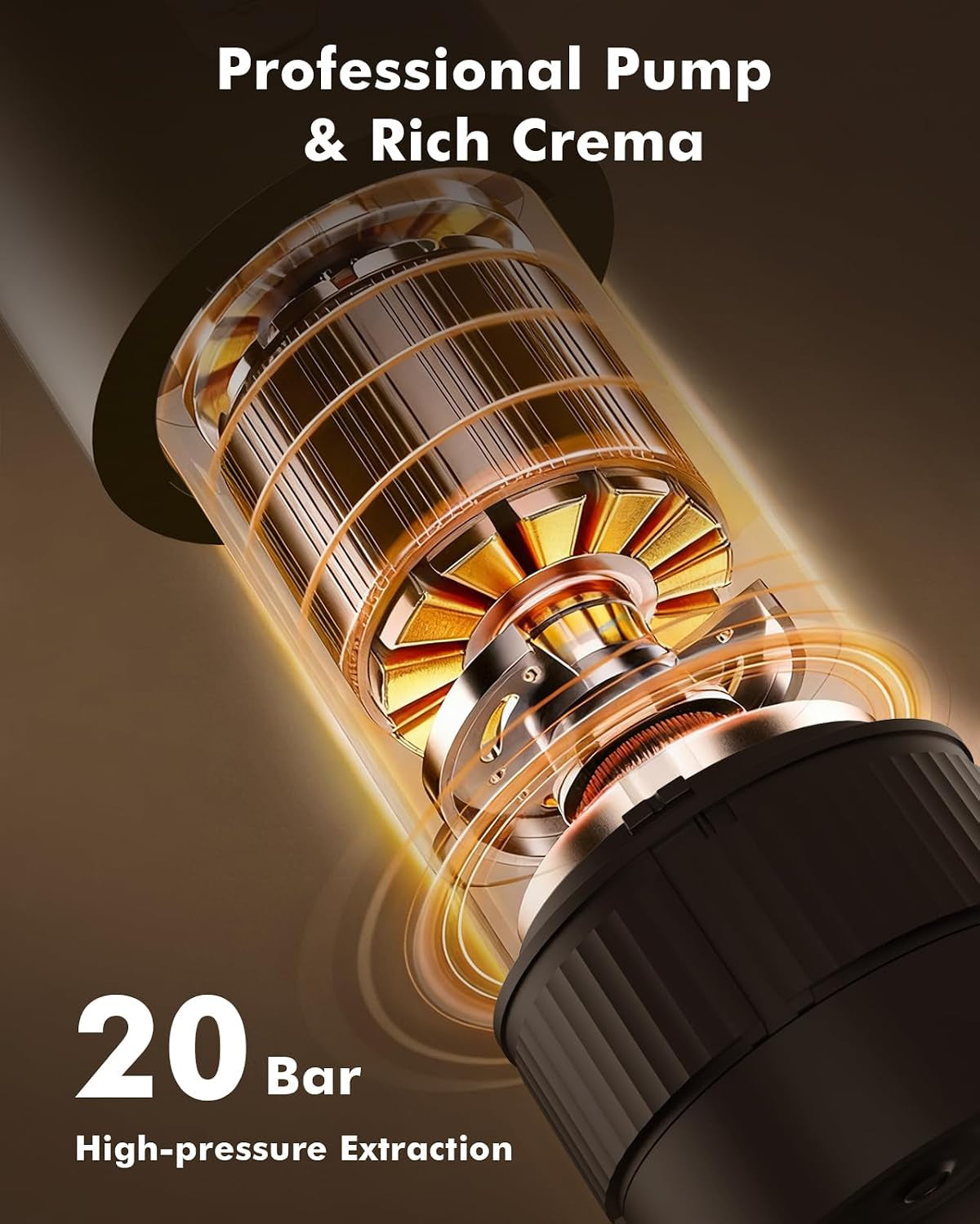 All in 1 Portable Electric Espresso Machine & Coffee Grinder & Milk Frother