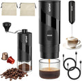 All in 1 Portable Electric Espresso Machine & Coffee Grinder & Milk Frother